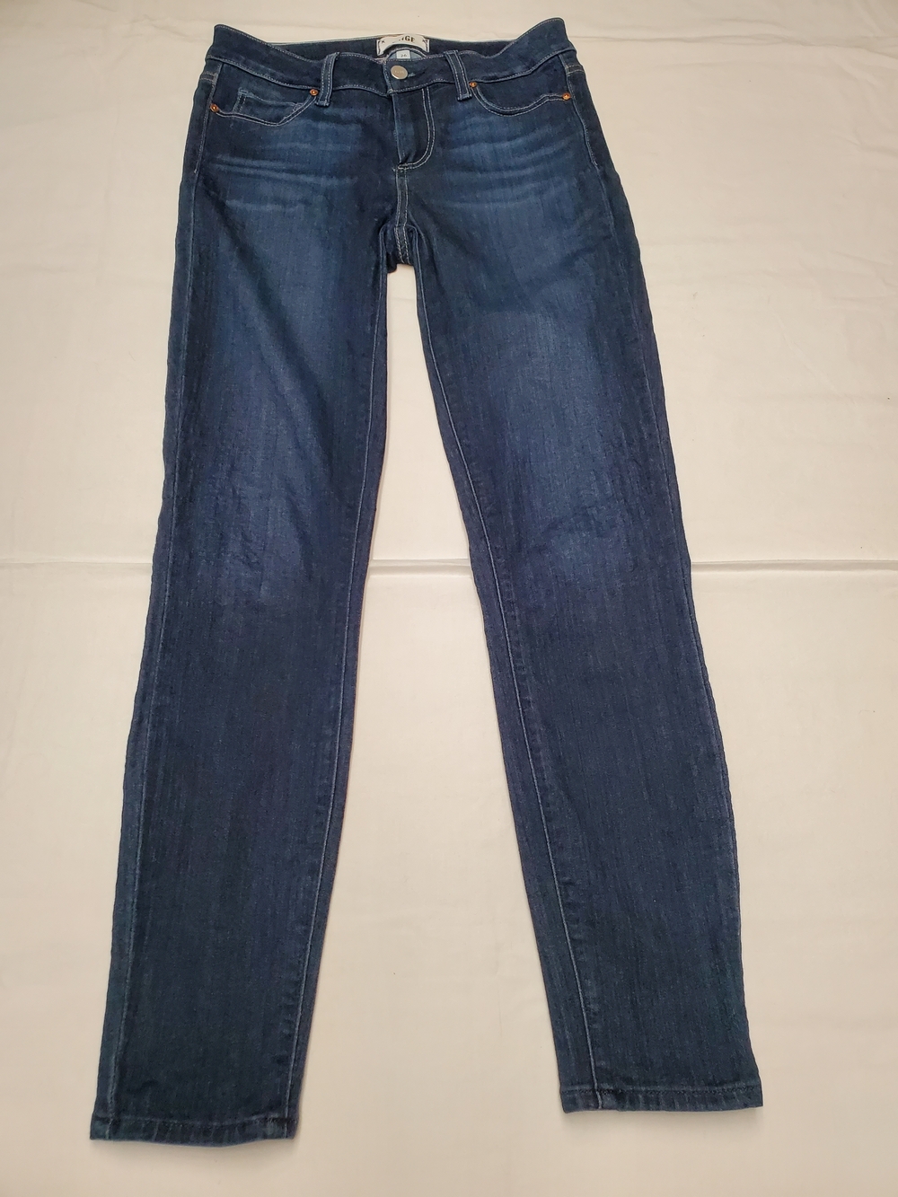 PAIGE Dark Wash Skinny Jeans Size 26 | Premium Denim Mid Rise Stretch Classic